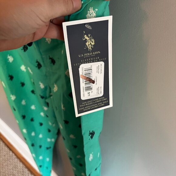 U. S. Polo Assn. Sleepwear PJ pants Size large Green NWT - Picture 6 of 7